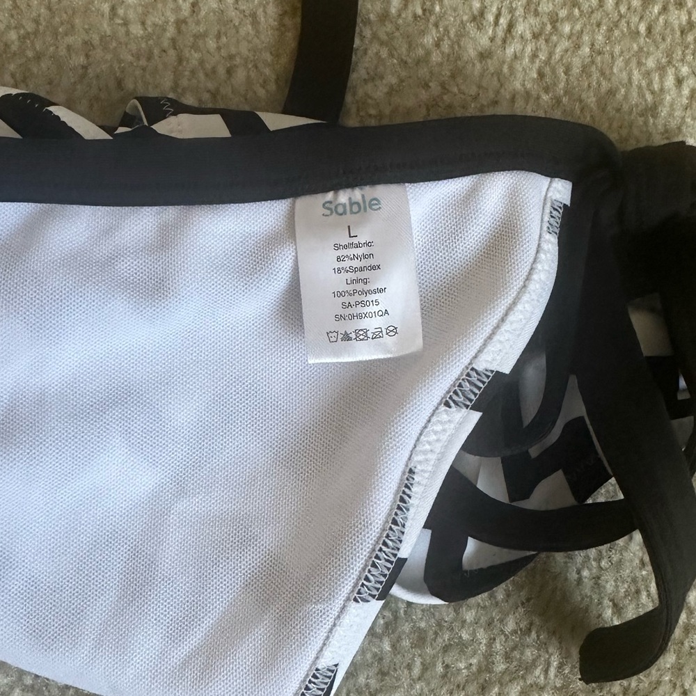 Sable 
Black and White Bikini Set - Picture 8 of 9